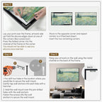 SIGNWIN 36"x60" Extra Large Framed Wall Art Wildflower Meadow Landscape Soft Pastel Nature Illustration for Home Living Room Bedroom Decor (Frame Assembly Required)