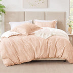 Love's cabin Dusty Rose Pink King Size Comforter Set - King Comforter Set, 3 Pieces Cute Floral Bedding Sets for All Seasons,1 Soft Reversible Botanical Flowers Comforter and 2 Pillow Shams