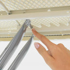 Brabantia Size C Ironing Board (49 x 18in) 7 Height Options, Adjustable Steam Iron Rest Holder & Linen Rack (Ecru) Non-Slip Feet, Anti-Collapse Child Locks