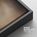 SIGNFORD Framed Canvas Print Wall Art Set Darkened Metallic Texture in Brown Tones Industrial Style Abstract Illustrations Modern Art Decorative for Living Room, Bedroom, Office - 16"x24"x2 Black