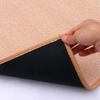 Runner Rug with Non Slip Rubber Backing, Washable Soft Floor Carpet for Kitchen, Hallway, Entryway Indoor, Bedroom, Laundry, Low Pile Area Rugs, Solid Color with Pointillism Style (Camel, 2' * 8')