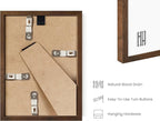 HAUS AND HUES Walnut Oak Wood Gallery Wall Tabletop Frames Made with Real American Oak and Shatter-free Plexiglass - Set of 6 (Four 4x6, Two 5x7, Framed Walnut)
