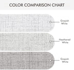 MIULEE Linen Texture Curtains for Bedroom Solid 100% Blackout Thermal Insulated Greyish White Curtains Grommet Room Darkening Drapes for Living Room Nursery 52x108 Inch (2 Panels)