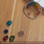 Rainbow 5 Agates Gemstone Dream Catcher Tree of Life Chakra Dream Catcher with Healing Crystal Stones Handmade Dreamcatcher Wall Decor for Adults Boys Girls,Bedroom,Wedding,Garden,Bless Gift