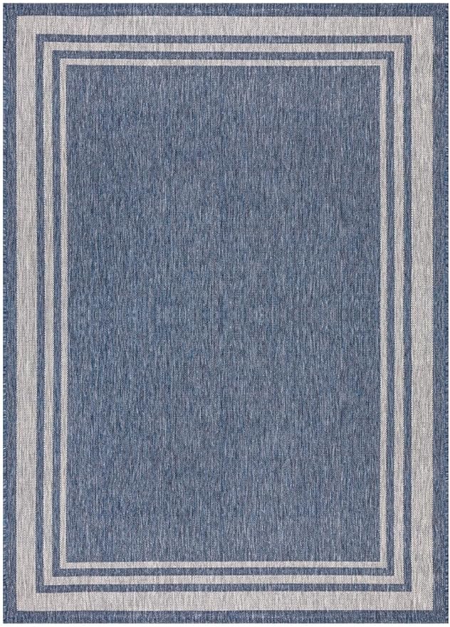 Keen Home Design Terrace Outdoor Area Rug - 5x8 Washable Indoor/Outdoor Rug for Patio, Kitchen, Balcony, Beach, Garden, Deck and Porch, Size: 5'3"x7'7"