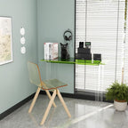 Acrylic Desk, Modern Study Table for HomeOffice-Extended Surface Multi-Purpose Console & EntrywayTable, Sturdy Lightweight Design (42.5-inch, Green)