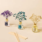 Airkeep Reed Diffuser Set of 3,Clean Linen Ocean Mist&Sea Salt Lavender Eucalyptus Oil Reed Diffusers for Bedroom Living Room Office Aromatherapy Oil Reed Diffuser for Gift 50ml x 3