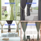 Fenghuangwu Curtain Tiebacks Tassel Tie-Backs, Rope Curtain tie Backs Handmade Curtain Holdbacks Made from Polyester (Beige, 2p)