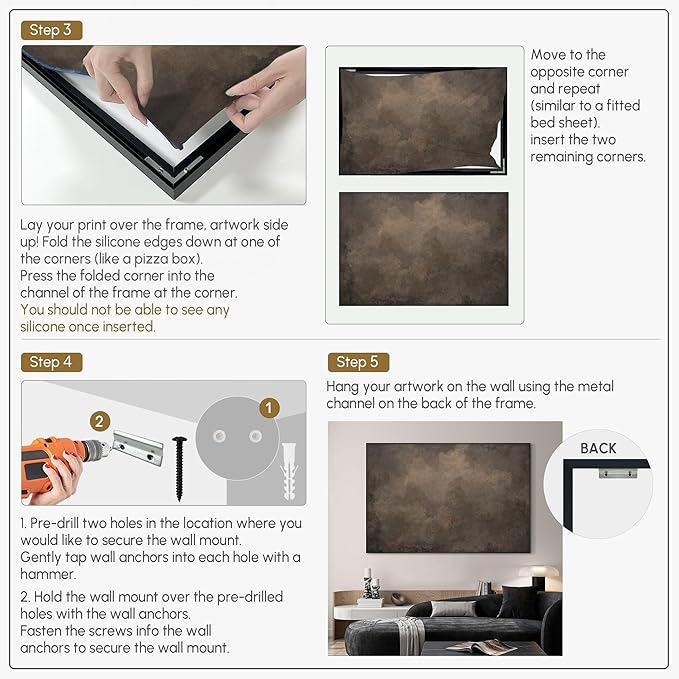 SIGNWIN 46"x72" Extra Large Framed Wall Art Neutral Cloudy Abstract Illustration, Soft Atmospheric Design for Home Living Room Bedroom Decor (Frame Assembly Required)