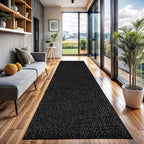 CAMILSON Easy Jute Rug 2x3, Indoor Outdoor Dark Gray Color Farmhouse Area Rugs for Living Room and Kitchen Rug, Solid Boho Woven Design, Easy-Cleaning, Washable Outside Carpet Alfombras (2 x 3)