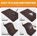 Cosyearn Door Mat, Front Door Mat, 46x35, Welcome Mats for Entryway,Garage,High Traffic Areas, Jumbo Size, Doormat Entrance, Waterproof Mat, Easy Clean, Outdoor Indoor Floor Mat,Non Slip (Brown)