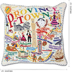 Catstudio Provincetown Embroidered Decorative Throw Pillow