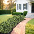 Set of 2 Artificial Boxwood Topiary Ball Trees for Outdoor with Ground Spike 29.5", UV Resistant Faux Greenery Shrubs, Fake Plants for Garden, Porch, Patio Valentine's Day Decor