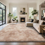 Fluffy Rug Shaggy Area Rug, Mottling Beige 8x10 Area Rugs for Living Room, Large Shag Area Rugs for Bedroom Kids Room Home Decor, Upgrade Anti-Skid Rectangular Fuzzy Rugs