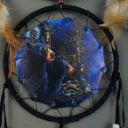 Remorelt Wolf Eagle Bear Dream Catcher Bedroom Wall Decor, Christmas Home Decoration, Room Accessory, White Moon Feather Decoration - Unique Home Craft Wall Pendant (DC02 6Inch Mix)