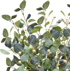 6 PCS 27.5" Artificial Eucalyptus Stems with Berries, Faux Eucalyptus Branches Fake Greenery Plants Stems for Vase Home Party Wedding Spring Decorations