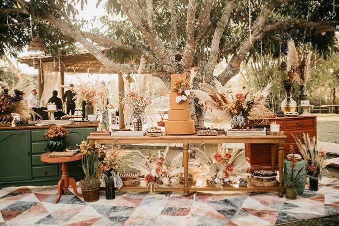 Natural Dried Pampas Grass Decor, 100 PCS Pampas Grass Contains White Bunny Tails Dried Flowers, Reed Grass Bouquet for Wedding Boho Flowers Home Table Decor, Rustic Farmhouse Party