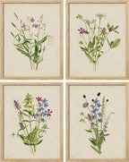 SIGNWIN Adhesive Canvas Poster Watercolor Floral Botanical Vintage Minimalist for Living Room, Bedroom, Office - 12"x16"x4