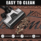 Yimobra Welcome Mat, Heavy Duty Sturdy Door Mats for Home Entrance Outdoor Indoor, Front Doormat for Outside Patio Floor Entry Porch Garage Office, Waterproof, Low Profile, 47 x 24, Maroon