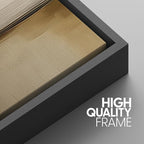 SIGNWIN Framed Canvas Print Wall Art Warm Neutral Horizon Abstract Beige and Brown Landscape Photography Modern Art Minimalist Black and White for Living Room, Bedroom, Office - 16"x24"x3 Black