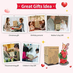 Solar Garden Outdoor Statues Cute Flower Fairy with 7 LED Solar Figurine for Lawn,Patio, Balcony, Yard Unique Housewarming Gift, for Woman, Mom, Grandma