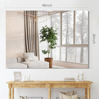 Frameless Rectangle Mirror, 36x48 Inch Large Bathroom Mirrors for Wall Over Sink, Upgraded Shatterproof Vanity Mirror with Polished Edge for Bathroom,Bedroom,Living Room and Entryway