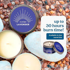 GoodLight Paraffin-Free Scented Candle, Clean Burning Non-Toxic Tin Candles, Lavender Essential Oil Scented Travel Candle 6oz