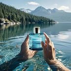 COCORRÍNA Reed Diffuser - Lake Tahoe 6.7 Fl.oz Reed Diffuser Set with 8 Sticks & Preserved Baby's Breath, Reed Diffuser for Home Bathroom Shelf Decor