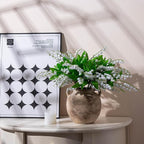 6 Inch Ceramic Vase, Terracotta Flower Vases, Vintage Porcelain Vase for Home Decor, Decorative Farmhouse Vase with hadle for Home Decor, Living Room, Shelf Decor, Farmhouse, Table, Lyeec