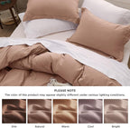 Bedsure Mocha Mousse Duvet Cover Queen Size - 3 Pieces Prewashed Extra Soft Bedding Set, Includes 1 Duvet Cover 90x90 Inches with Zipper Closure & 2 Pillow Shams, Comforter Not Included