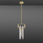 Modern Brass Island Pendant Light, 12'' Glass Pendant Lights, Gold Kitchen Island Pendant Light Fixture, Farmhouses Pendant Light, for Kitchen, Dining,Bathroom,Bedroom,Bulb Included