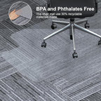 Heavy Duty Office Chair Mat for Carpet 45"x54" PVC Material Chair Mat for Carpeted Floor Slip Resistant Carpet Protector for Home Office Easy Glide Desk Floor Mat for Office Chair on Carpets(Clear)