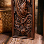 BGCOPPER Crucifix Wall Cross Handmade Wooden Cross for Wall with Hook, INRI Jesus Cross Wll Decor for Church Home Room Christmas Gifts