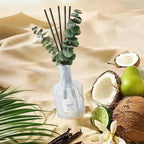 COCORRÍNA Eucalyptus Reed Diffuser, Cashmere Vanilla Scent – 6.76 oz Essential Oil with Sticks & Dried Eucalyptus Branches, Home Fragrance for Bedroom or Bathroom Décor