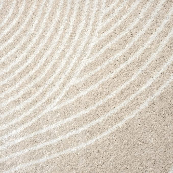 Abani Nuevo Collection Area Rug - Transitional Beige/Cream Design -2' x 3' - Easy to Clean - Durable for Kids and Pets - Non-Shedding - Medium Pile - Soft Feel - for Living Room, Bedroom & Office