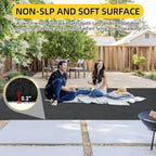 Marine Carpet, 5 FT x 15 FT Black Indoor/Outdoor Rug 0.2" Thick TPE Backed Non-Slip Boat Carpet Roll for Home, Patio, Porch, Deck