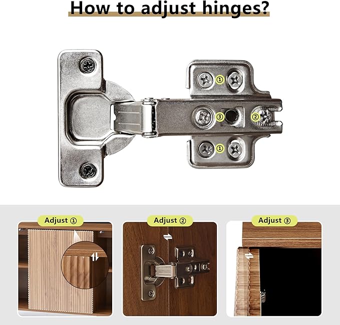 Fluted Sideboard Buffet Cabinet with Storage, Modern Storage Cabinet with 3 Doors, Wood Credenza Buffet Sideboards, Console Table for Kitchen Dining Living Room Entryway (Walnut)