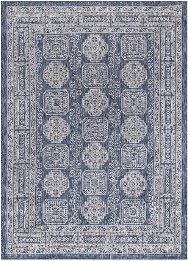 Keen Home Design Terrace Outdoor Area Rug - 8x10 Washable Indoor/Outdoor Rug for Patio, Kitchen, Balcony, Beach, Garden, Deck and Porch, Size: 7'7"x10'
