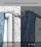 Room Darkening Curtain Rod, Wrap Around Design, Extra-Thick 1-Inch Diameter Single Drapery Rod, Extendable Metal Rod Set for the Blackout Curtains and Sheer (White, 48-84")