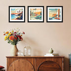 FIXSMITH 11x11 Picture Frame Set of 4, Photo Frame with HD Plexiglass, Display Pictures 8x8 with Mat or 11x11 Without Mat, Black Picture Frames Collage Wall Decor, Gallary Wall Frame