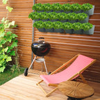 Worth Garden Upgraded 6 Sets (18 Pockets) Self Watering Stackable Vertical Planters - Wall Mounted Plastic Plant Grow Pots for Strawberries Flowers Herbs - Indoor Outdoor Green Wall Decoration (Green)