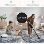 GENIMO Rugs for Bedroom-Washable 6x9 Area Rugs Lightweight Low Pile, Modern Printed Non-Slip Carpet for Living Room, Playroom, Dining Room, Office, Blue Ivory