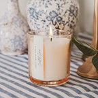 Sweet Water Decor Coastal Lemon Scented Candles – Soy Candles with Lemon, Sea Salt, Jasmine & Driftwood – Summer Cozy Aroma – 50 Hour Burn – 12oz Tinted Glass Jar for Home Decor and Bedroom Décor