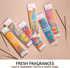 Folkulture Incense Sticks for Home | Set of 6 Variety Pack (120 Non Toxic Insence) | 45 Mins Burn Time | Balsam Cedarwood, Organic Insence-Sticks | Slow Burning Inscents-Stick for Relaxation