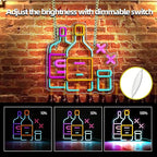 Beer Neon Sign for Wall, Dimmable LED Bar Sign with USB, Acrylic Light for Man Cave, Pub, Restaurant, Store, or Home Decor