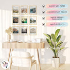 97 Decor Vintage Travel Wall Decor - Around World Travel Wall Art, Trendy City Wall Art Prints, Retro New York Europe Aesthetic Destination Pictures (8x10 Unframed)