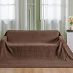 PHF Cooling Waffle Blanket California King Size, Lightweight 60% Rayon Derived from Bamboo & 40% Cotton Breathable Blanket for Hot Sleepers, Soft and Luxury for Bed Couch Sofa, 110"x96", Cocoa Brown