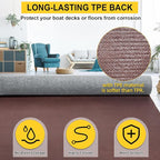 Marine Carpet,6 FT x 10 FT Smoke Gray Indoor Outdoor Carpet 0.2" Thick Boat Carpet with Water-Proof TPE Backing, Non-Slide Outdoor Marine Carpet Roll for Home, Patio, Porch, Deck