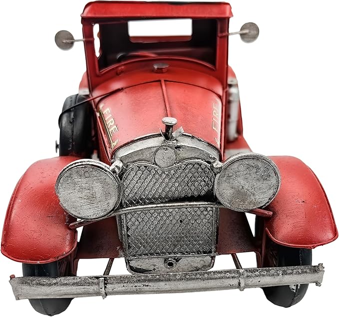 12'' Iron Classic Red Truck Pick-up Model Collectible Vehicle Decoration, Metal Christmas Decor, Unique Blend of Vintage, Rustic, Farmhouse Truck for Table Top (B)