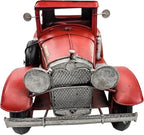 12'' Iron Classic Red Truck Pick-up Model Collectible Vehicle Decoration, Metal Christmas Decor, Unique Blend of Vintage, Rustic, Farmhouse Truck for Table Top (B)